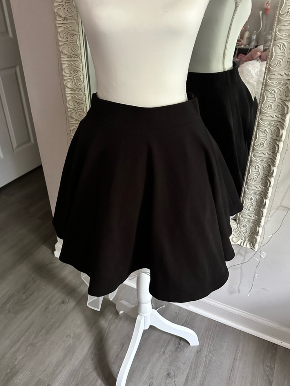 Black Flared Women's Skirt